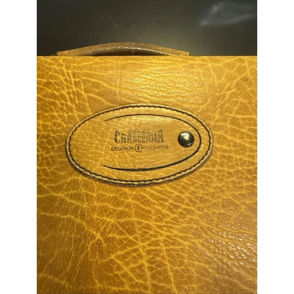 GOLDPFEIL CARACCIOLA Leather Briefcase Attaché Hard Case West GERMANY